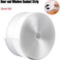 5M Flexible Seal Strip Self Adhesive Weather Stripping Tape for Window Door Windproof Soundproof Dustproof Anti-Cold Gap Sealer