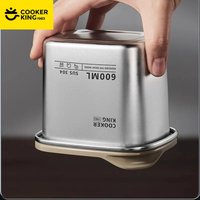 COOKER KING Food Storage Box Stainless Steel Portable Fruit Lunch Bento Box Food Grade Sealed Storage Box Home Fresh-keeping Box