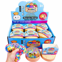 New Rainbow Color Dumpling Squishy Toy with Bamboo Slow Rising Stress Relief Fidget Ball Soft Squeeze Toys for Adults & Kids