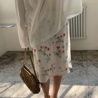 Summer 2026 Chic Versatile Casual Style Floral Print Half-length Skirt High Waist A-line Skirt for Women in Their 30s