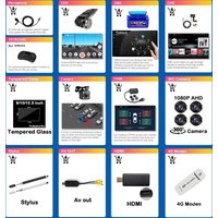 Radio Factory For Android Screen Navigation Car Multimedia Player Accessories Optional DVR OBD AV OUT DAB TPMS Stylus 4G Moden