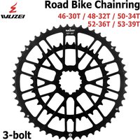 AliExpress NONE WUZEI Road Bike 3 Bolts Direct Mount Chainwheel 2x8 9 10 11 12 Speed Bicycle Crown Double Chainring Aluminum alloy Speed Part
