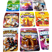 100Pcs Empty Mylar Pouch With Paper Packaging Box Set 3.5Gram Storage Boxes Kit And Zipper Plastic Bag Candy Case