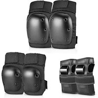 Knee Pads Elbow Pads Wrist Guards for Adult Youth 6 in 1 Protective Gear Set for Skateboarding Biking Roller Skating Cycling Out