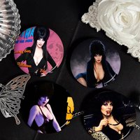 Movie E-Elvira M-Mistress Of The Darks Photo Brooches Creative Round Badge Gifts Pins 32/44/58mm