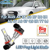 ROADSUN For Audi A4 8K B8 B7 B6 8H A5 8T A6 C7 Q5 8R TT 8J Upgrade Canbus LED Fog Light Bulbs Fog Lamp Ampoules Plug And Play