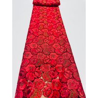 Hot Selling African Cord Guipure Lace High Quality Gold French Lace Embroidered Fabric For Wedding Women