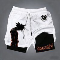 Dragon Ball Anime GOKU Peripheral Printed Double Layer Shorts 2026 Latest Spring and Summer Sports Men's Loose Breathable Pants