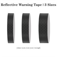 Anti Scratch Reflective Strip Black Adhesive Warning Mark for Auto Motorbike Bicycle Decoration