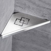 Stainless Steel Bathroom Shelf Shampoo Makeup Shower Storage Shelf Bathroom Wall Mount Corner Organizer Rack