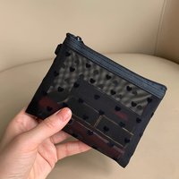 1pc Heart Transparent Mesh Makeup Bag Multifunction Women Cosmetic Storage Pouch Portable Ladies Toiletry Storage Bag