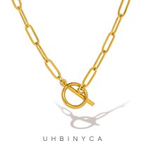 UHBINYCA Classics Vintage Stainless Steel Chain Necklace for Unisex woman man Simple Charm Daily Jewelry