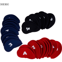 10pcs Neoprene Golf Club Putter Head Cover Wedge Iron Protective Headcovers Set 〔CC33〕