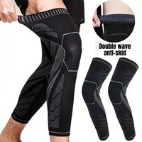 AliExpress NONE 1Pcs Compression Leg & Knee Braces with Non-Slip, Extended Full-Length Knee Sleeves for Running, Basketball, Cycling