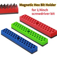 43 Holes Magnetic Hex Bit Holder Organizer For 1/4inch Screwdriver Bit Storage Organizer Toolboxes Drill Bit Storage Box
