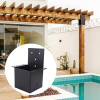Durable Black Pergola Bracket Wall Mounted Metal Deck Railing Connector Durable Heavy Duty Pergola Accessories Terrace