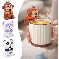 Animal Shaped Summer Hanging Cup Hair Dryer Three Wind Speeds Rechargeable Cartoon Cat Fan Adjustable Automatic Water Blower