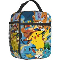 Pokemon Lunch Bag Pikachu Portable Lunch Box Women Picnic Print Cooler Bag Fashion Waterproof Thermal Lunch Bags