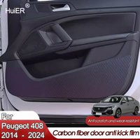 Car Inner Door Anti Kick Film Protective Anti-Scratch Cover for Peugeot 2nd Generation 408 2014 -2024 Auto Accessories Protector