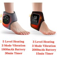 Heating Ankle Massage Belt Electric Hot Compress Vibration Massage Ankle Guard Band Carpal Tunnel Hand Foot Protection Tool