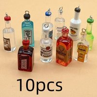 10pcs/Pack Mini Black Kitten Resin Charms Kawaii Cartoon Cat Bracelet Charm DIY Animal Jewelry Pendant For Earring Make