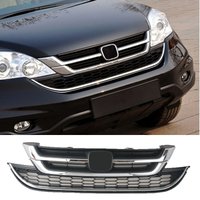 For Honda CRV CR-V Grill 2010 2011 Front Bumper Chrome Grille Medium Racing Grills Honeycomb Hood Cover Plate Car Accessories