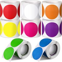 Thermal Stickers-600 Labels/1 Roll 2 Inch Circle Thermal Sticker Labels Self-Adhesive Round Direct Thermal Multi-Purpose Roll
