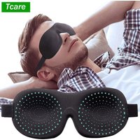 Tcare Atmungsaktive 3D-Schlaf-Augenmasken, mit Baumwolle gepolsterte Augenpflaster, lichtblockierend, Verwendung für Schule, Zuhause, Büro und Reisen, Strand, Camping