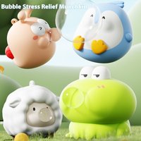 Cute Cartoon Animal Pop Eye Squeeze Toys Stress Relief Fidget Sensory Toys Novelty Gift for Kids and Adults