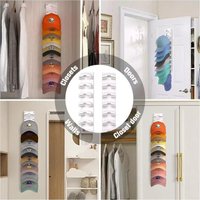 10Grids Cap Rack Hat Holder Baseball Cap Towel Rack Holder Wall Mounted Closet Hanger Storage Organizer Accessories Space Saving