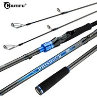 BIUTIFU Casting Spinning Lure Fishing Rods 1.68/2.1/2.4/2.7/3.0/3.3m 2Tips Baitcasting 3-80g Carbon Pole For Bass Seabass Trout