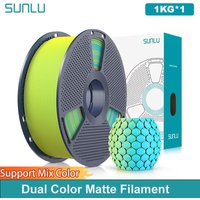 SUNLU 1KG Dual Color Matte 3D Printer Filament 1.75mm 1kg +/- 0.02mm PLA Matte Filament Fit Most FDM 3D Printer & 3D Pen