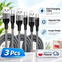 3er-Pack 5A USB-C Super-Schnell-Ladekabel für iPhone 17/16, Huawei, Samsung, Xiaomi, OnePlus – Universelles Verlängerungskabel mit voller Ladeleistung