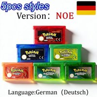 NOE German for GBA NDSL NDS GBM SP Pokemon Series GBA 32 Bit Video Game Cartridge Console Card High-quality Classic Anime Game