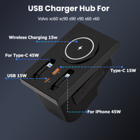 For Volvo XC60 XC90 S60 S90 V90 V60 Car Docking Station Fast-Charging Magnetic Adsorption Wireless Charging Holder Not for 2026