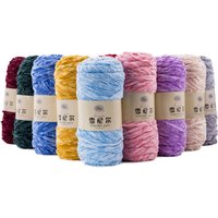 DIY 100% Polyester Velvet Yarn Amigurumi Accessories Dolphin Baby Plush Yarn Soft Chenille Yarn for Knitting 1 Skein 100g 130M