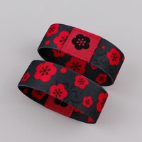 Red Flowers Cherry Blossom Bracelet For Women Men Armband Sport Wristband Elastic Bangle Bracelets Accessories Gift