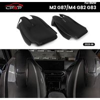 Real Dry Carbon Fiber Car Front Seat Back Cover Trim for BMW M2 G87 M4 G82 G83 OEM Style 2023-IN
