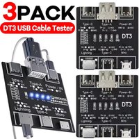 1-3Pcs DT3 USB Tester Data Cable Detection Board for IOS Android Micro Type-C Short Circuit on-Off Switching Test Board Tool