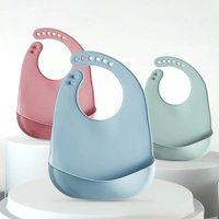 1-3pcs Baby Bib Adjustable Waterproof Bibs Babies Soft Edible Silicone Newborn Saliva Dripping Towel Drooling Scarf BPA Free