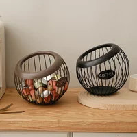1pc Multifunctional Iron Coffee Capsule Organizer Creative Fruit Snack Storage Rack Hollow Pod Diagonal Basket Household Goods