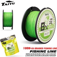 TAIYU X8 100m 8 Braided Strands Fishing Line 32LB-72LB Japan Durable Multifilament Fishing Line Super Smooth Carp Fishing Line