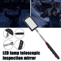 Inspection Mirror with LED Lighting 360° Telescopic Detection Lens Square Retractable Car Engine Chassis Mechanic Repairing Tool