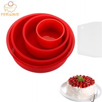 4 6 8 10 Zoll Silikon runde Kuchen form 2 3 4 Tier Silikon Kuchen form Hitze beständigkeit Kreis Backform