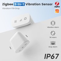 Tuya Zigbee 3in1 Smart Sensor with Vibration Alarm Tilt Sensor Glass Break Sensor Drop Detector IP67 Waterproof and Dustproof