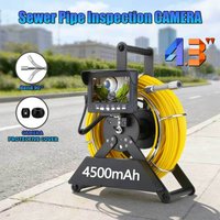 4.3" Sewer Camera with DVR 16GB,17/22MM HD Inspection Camera with 4500mAh 6H Battery, IP68 Waterproof Piping Endoscope Camera
