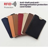 PU Leather Classic RFID Blocking Credit Card Holder Wallet Organizer Slim Anti Theft Multi Slot Travel Essential for Men Women
