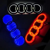 Luz LED para Emblema de Maletero Trasero de Coche, 18x5.8cm, para Audi Q2 Q8 A1 A2 Q3 A3 A4 A5 A6 A7 A8 Q5 Q7 TT, Accesorios de