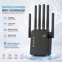 WiFi Extender 1200Mbps Dual Band Wireless Repeater 5GHz & 2.4GHz High Speed Signal Booster for Faster Home Internet Access