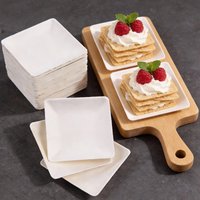 10/35/50pcs Disposable Cake Pan Multifunctional Stackable Picnic Birthday Party Paper Plate Kitchen Baking Tools